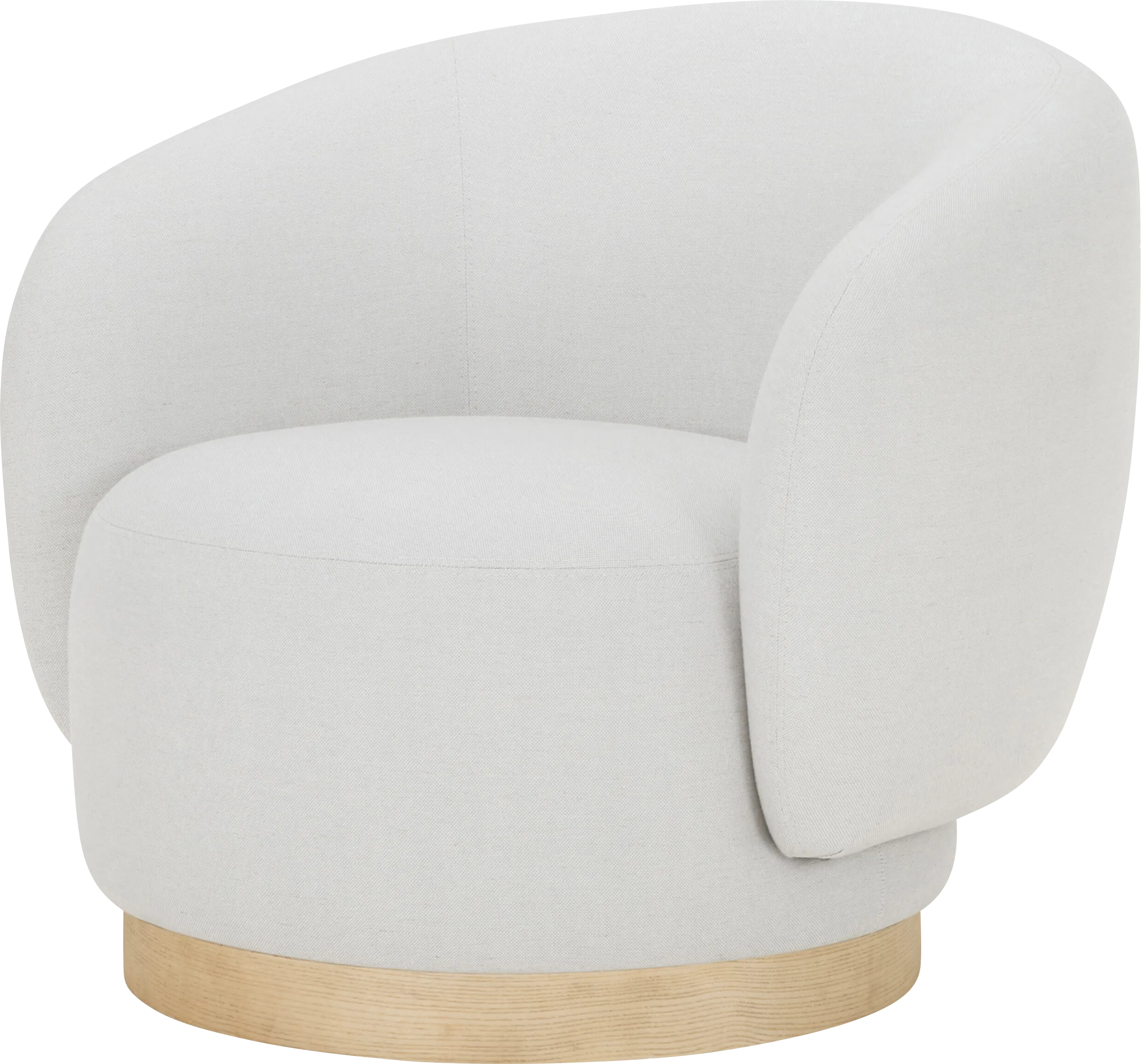 Klia II White Swivel Accent Chair - Thumbnail - Image 1