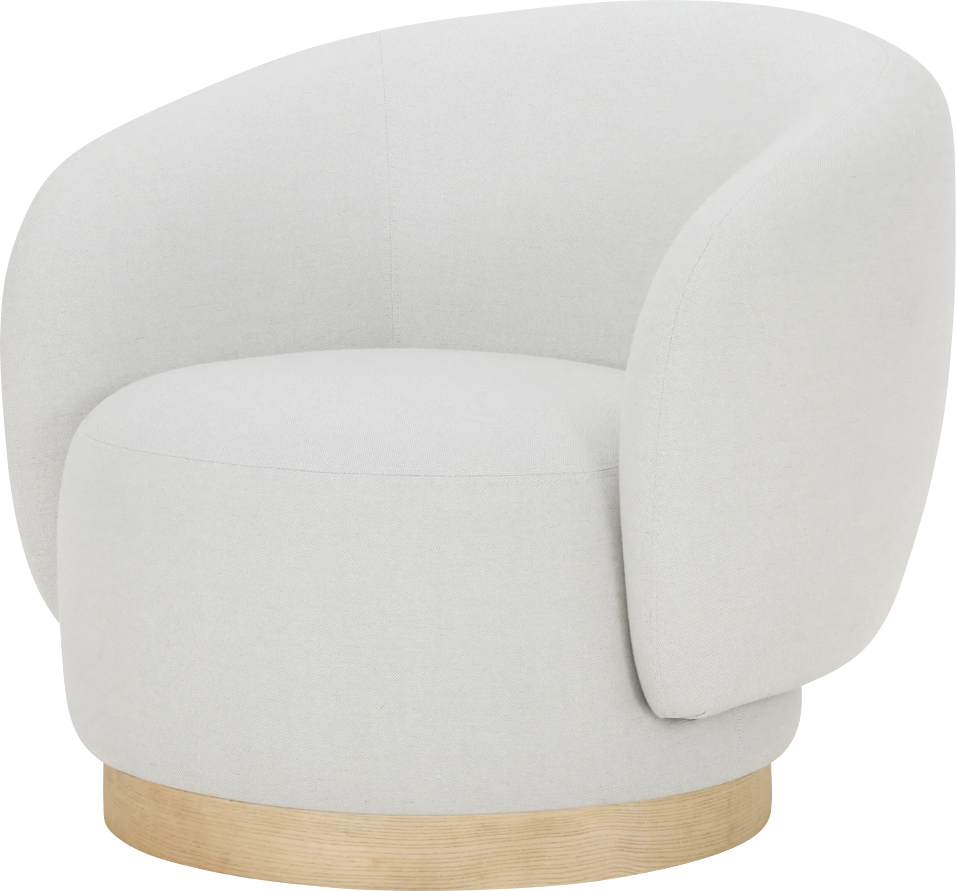 Klia II White Swivel Accent Chair - Image 1