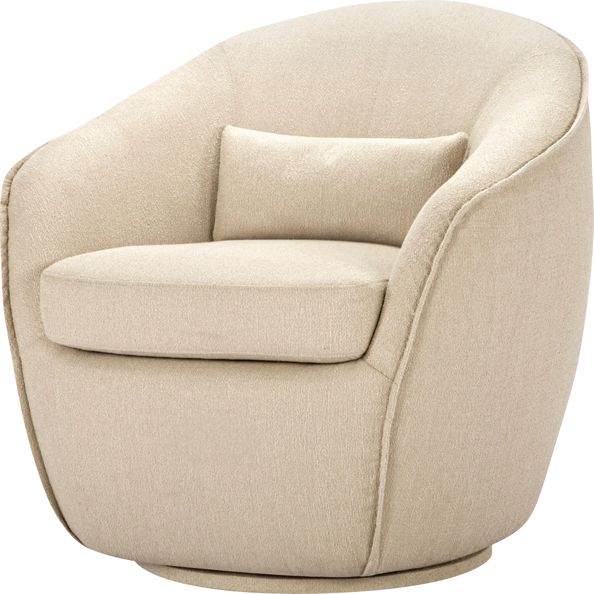 Alsoft Beige Swivel Accent Chair