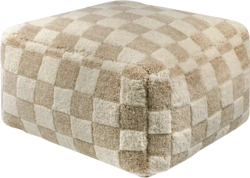 Ekko Beige Pouf - Thumbnail - Image 1