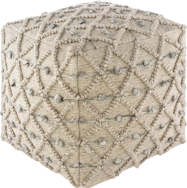 Baiul Beige Pouf - Image 1