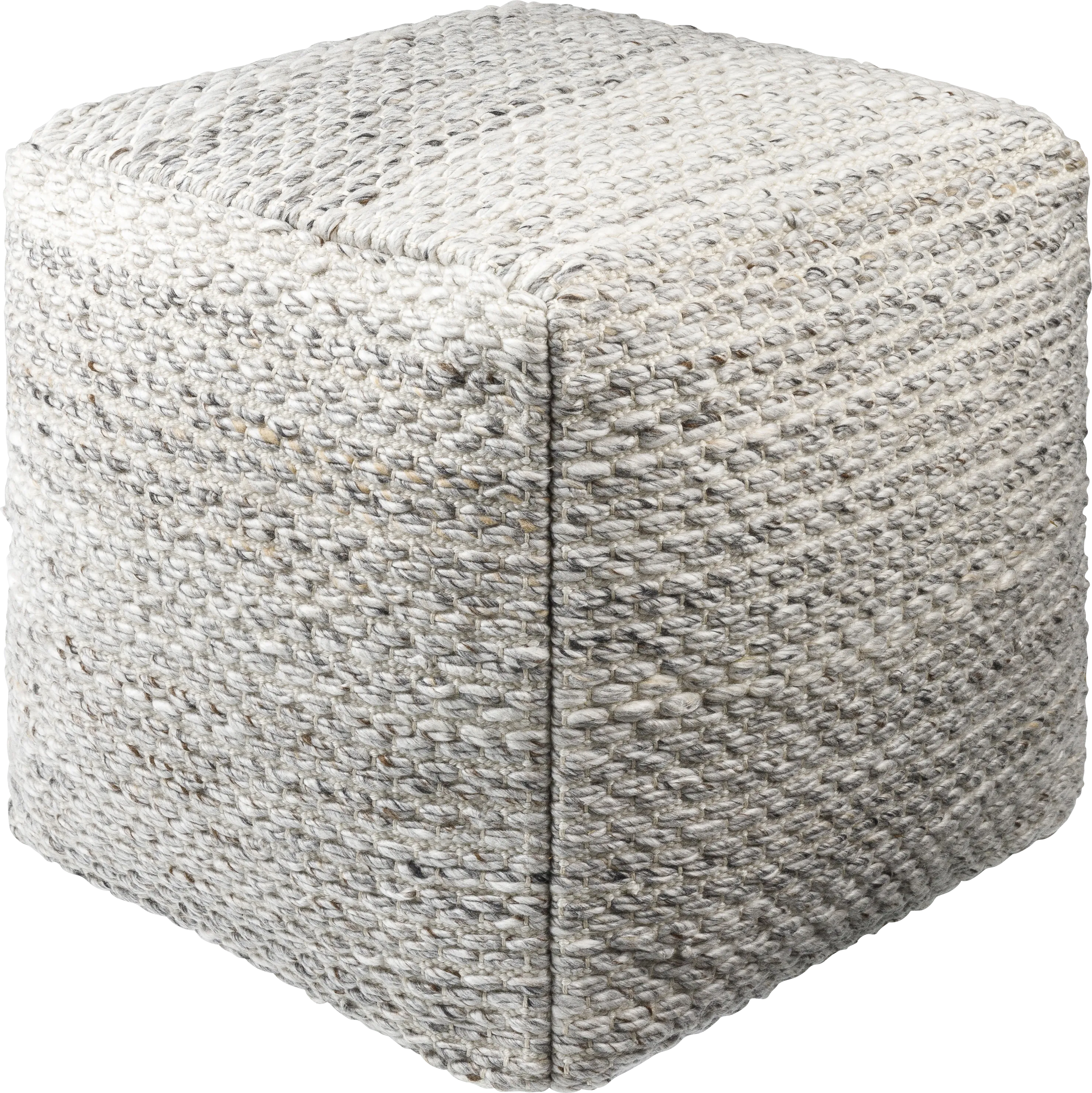 Asla Gray Pouf - Thumbnail - Image 1