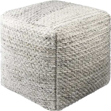 Asla Gray Pouf