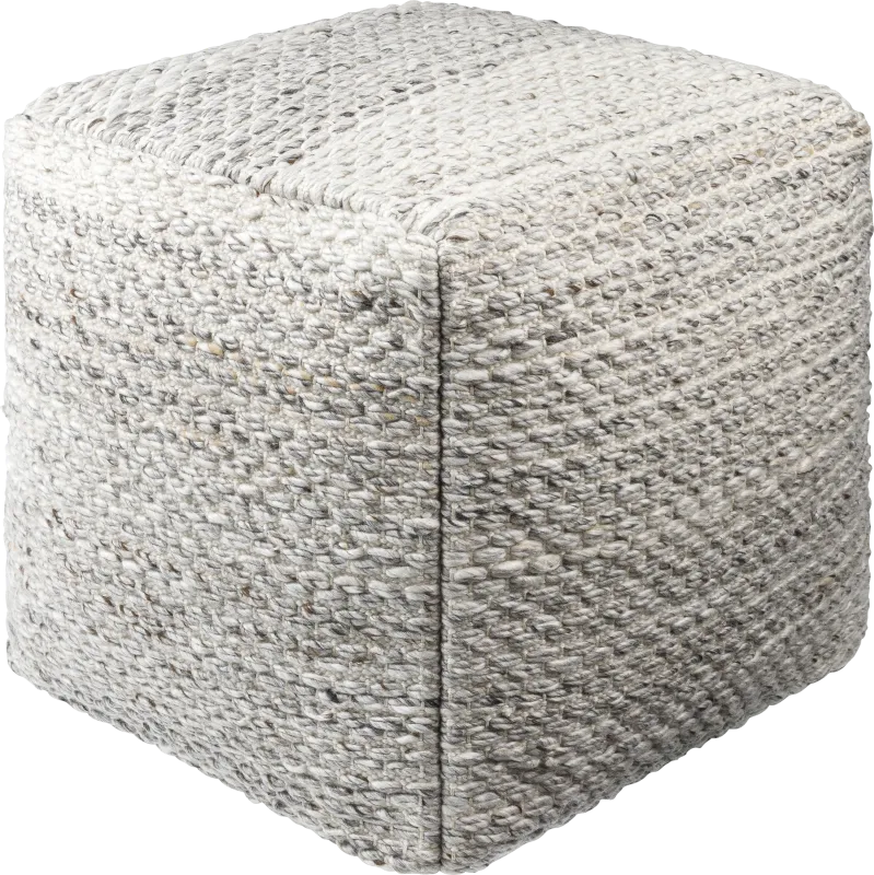 Asla Gray Pouf