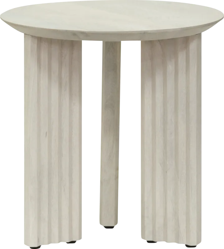 Caesh White End Table