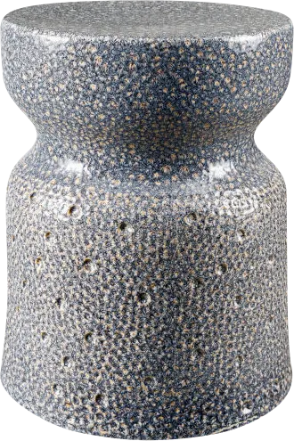 Outdoor Elmor Blue Garden Stool - Thumbnail - Image 1