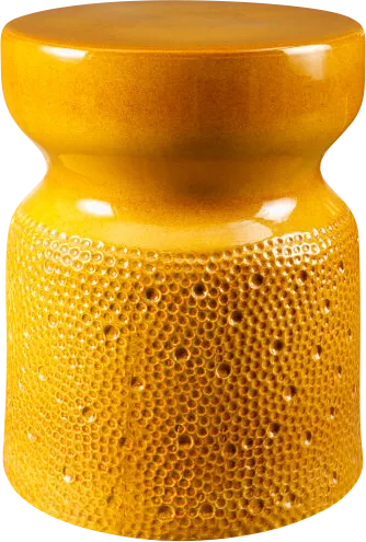 Outdoor Elmor Yellow Garden Stool - Thumbnail - Image 1