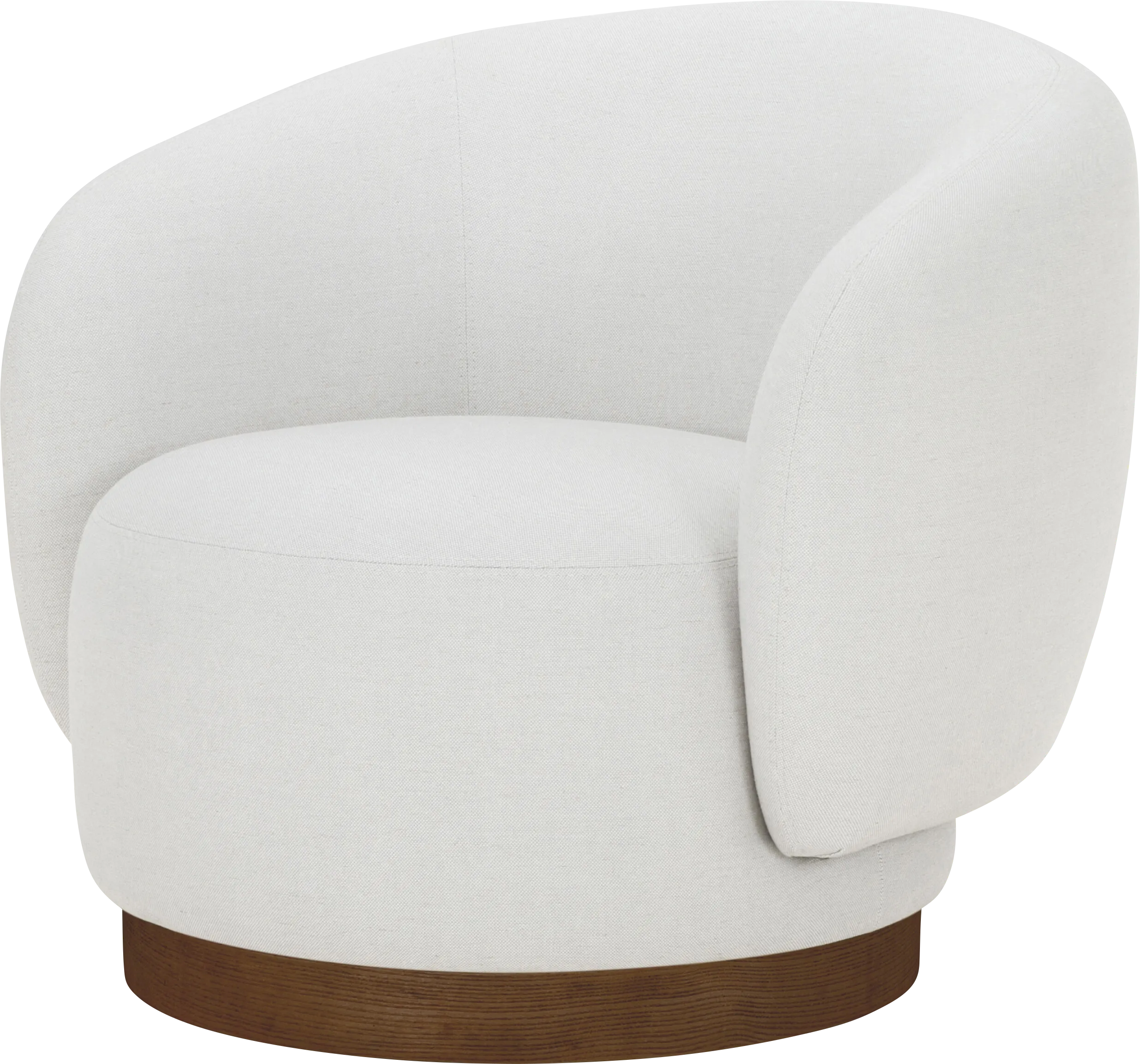 Klia I White Swivel Accent Chair - Thumbnail - Image 1