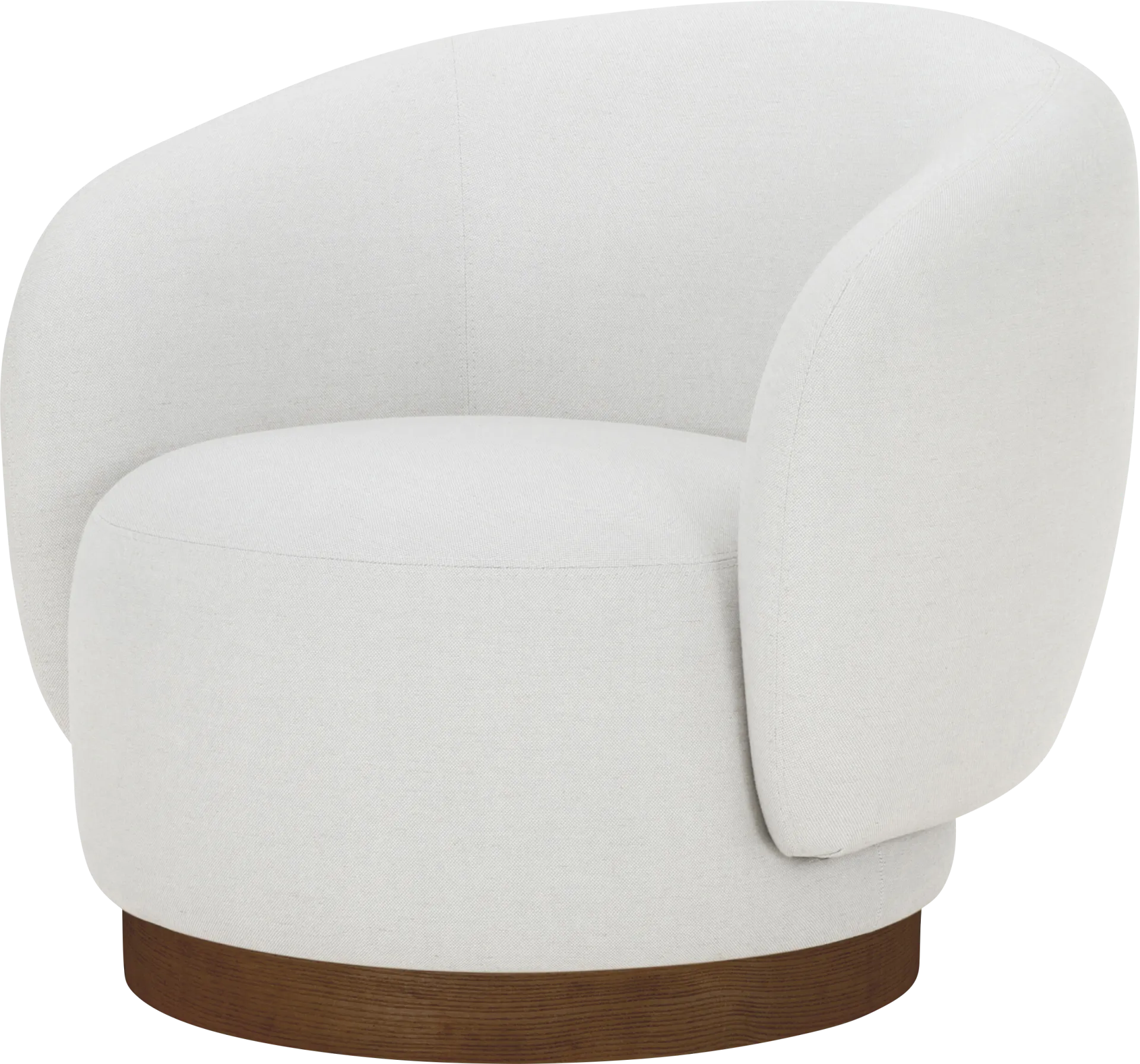 Klia I White Swivel Accent Chair - Image 1