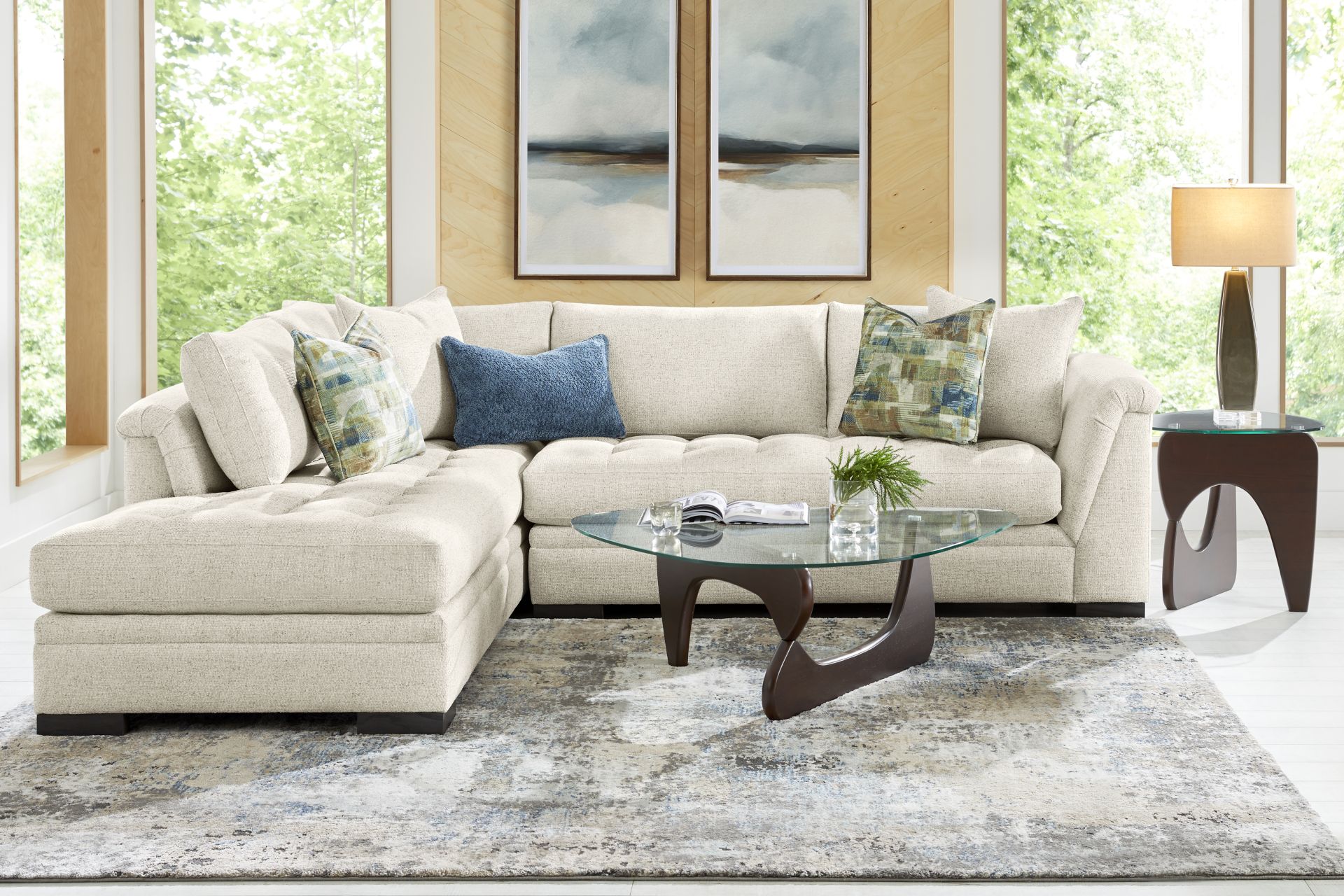 Harper Beige 2 Pc Sectional - Image 2