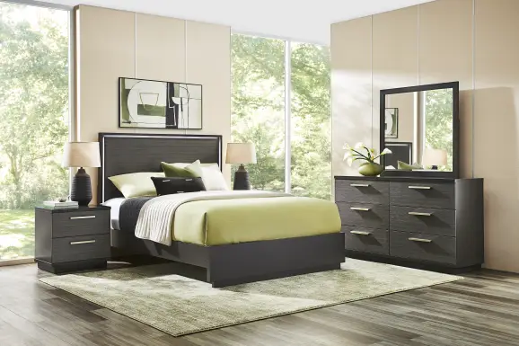 Silverchase Dark Brown 5 Pc Queen Panel Bedroom