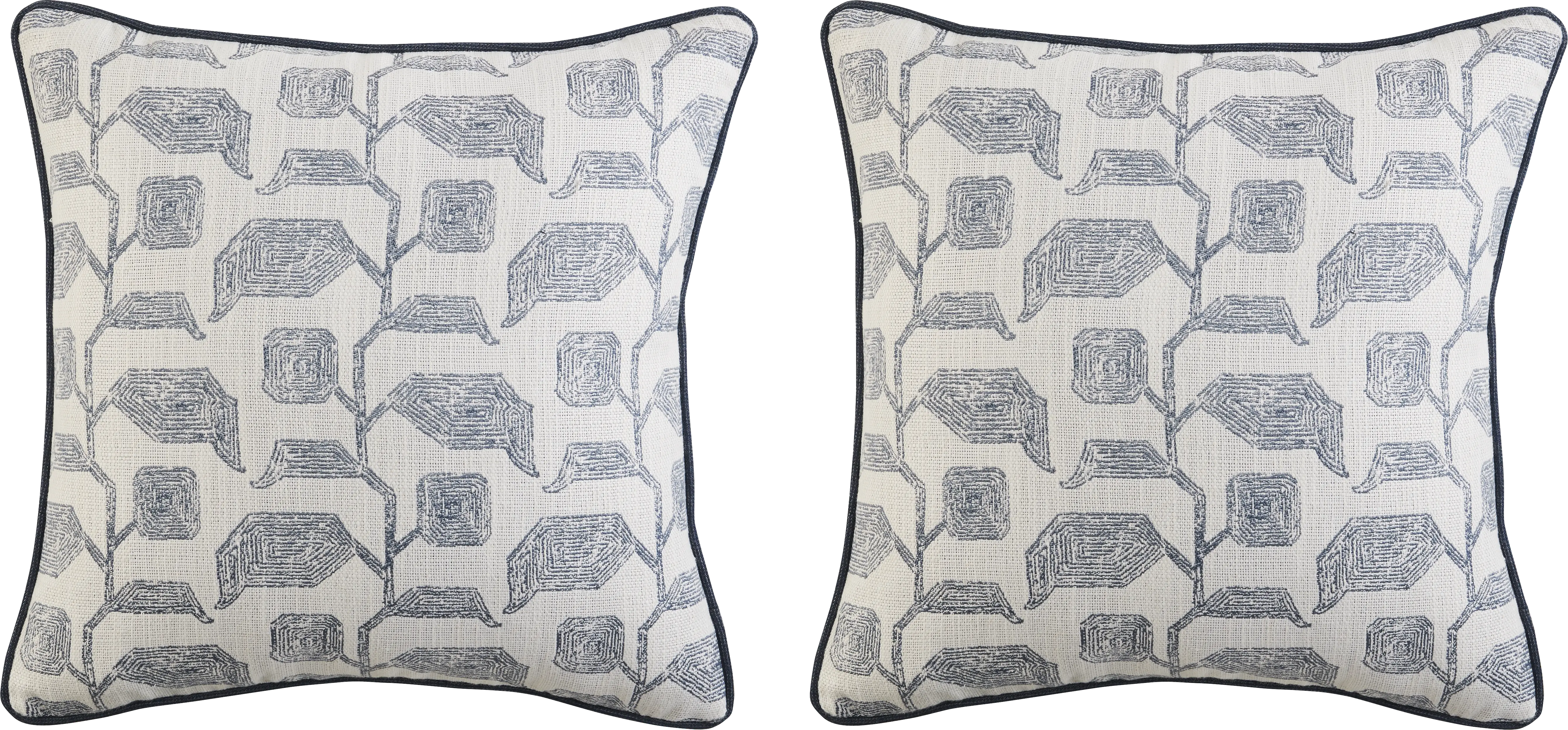 Lola Slate Blue Indoor/Outdoor Accent Pillow, Set of 2 - Thumbnail - Image 1