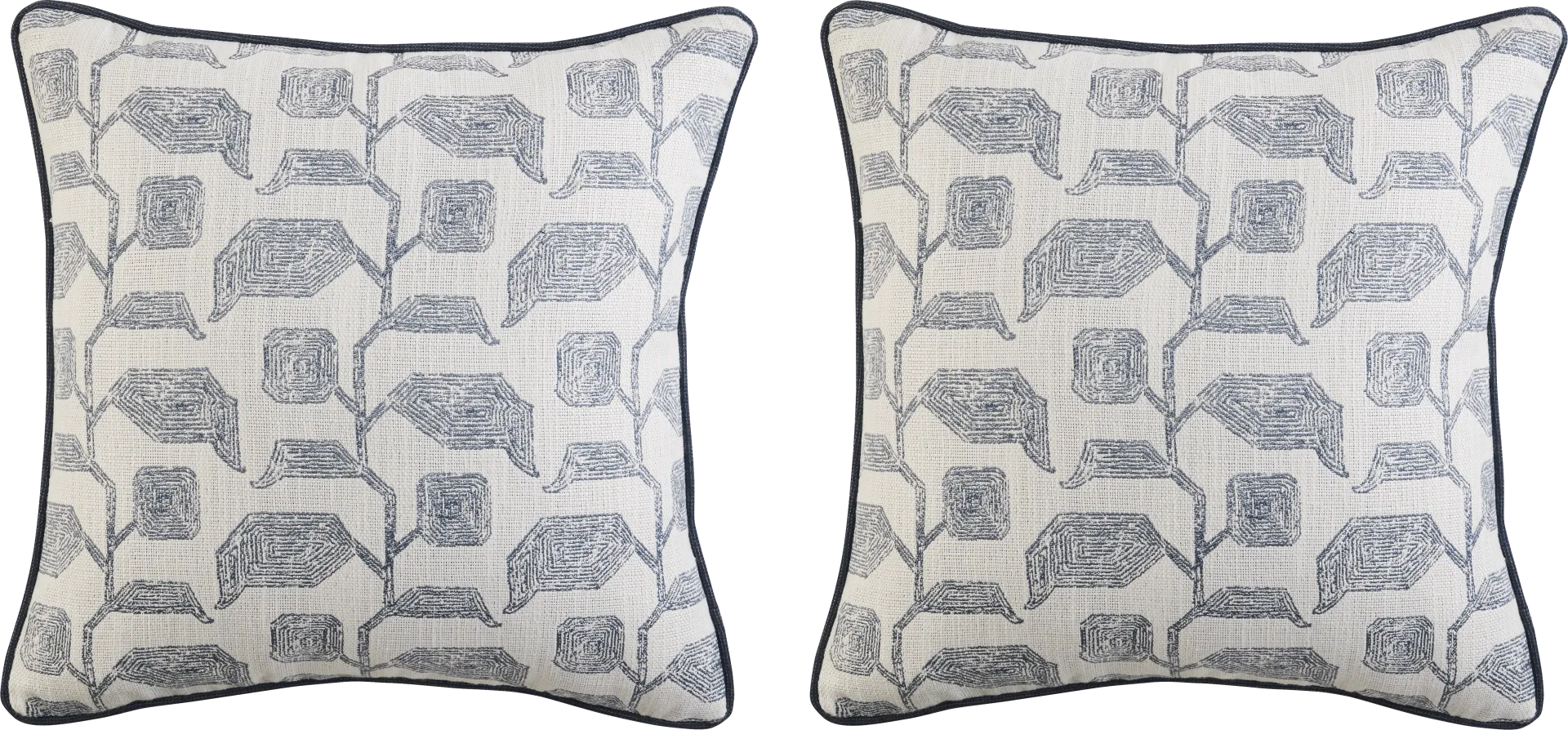Lola Slate Blue Indoor/Outdoor Accent Pillow, Set of 2 - Image 1