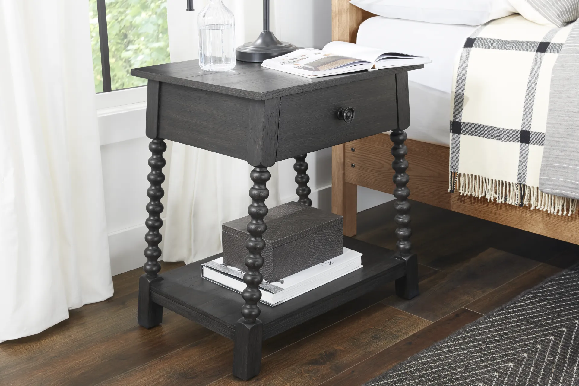 Hargrove Black Nightstand - Image 2