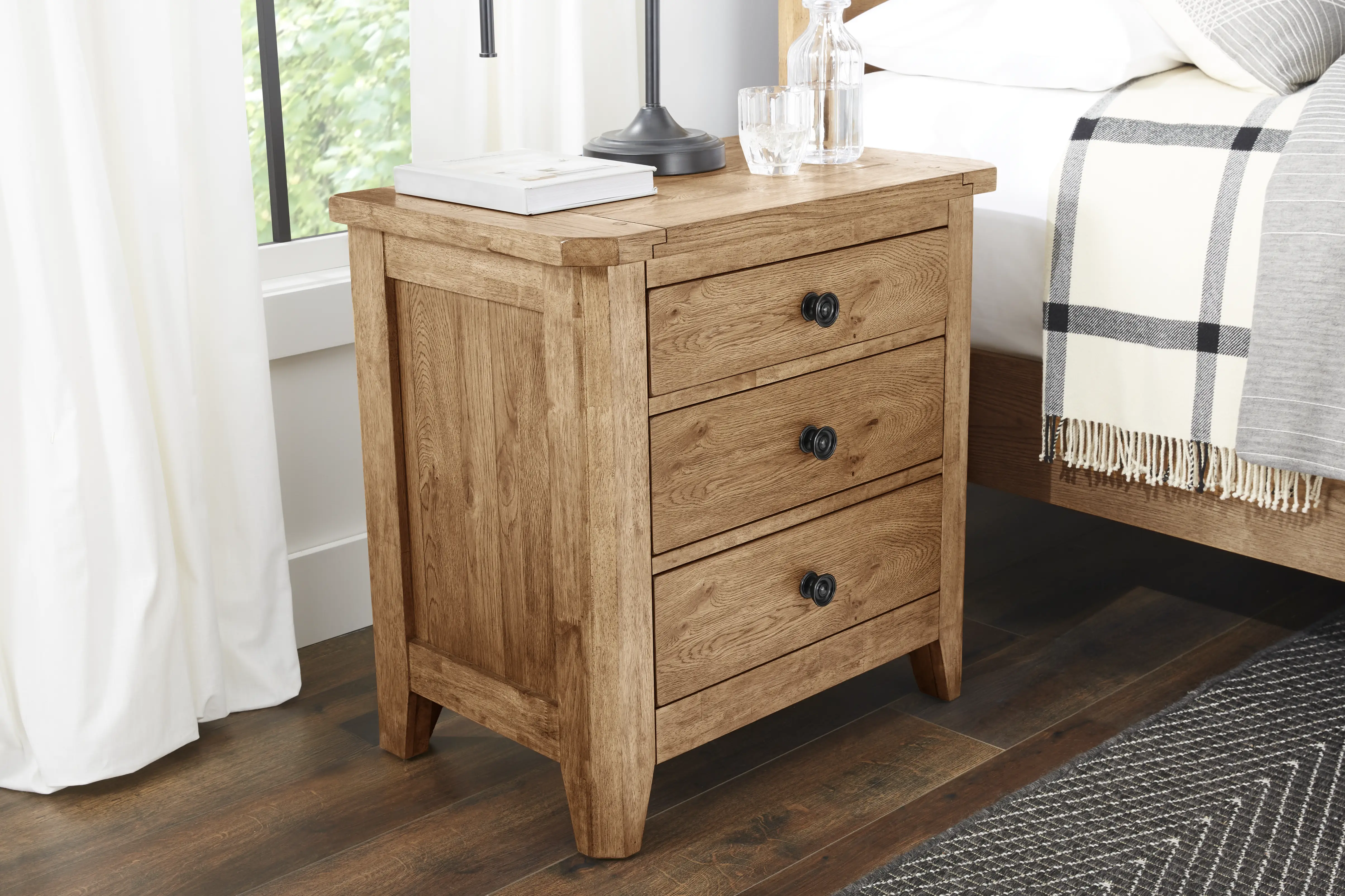 Hargrove Light Oak Nightstand - Thumbnail - Image 3
