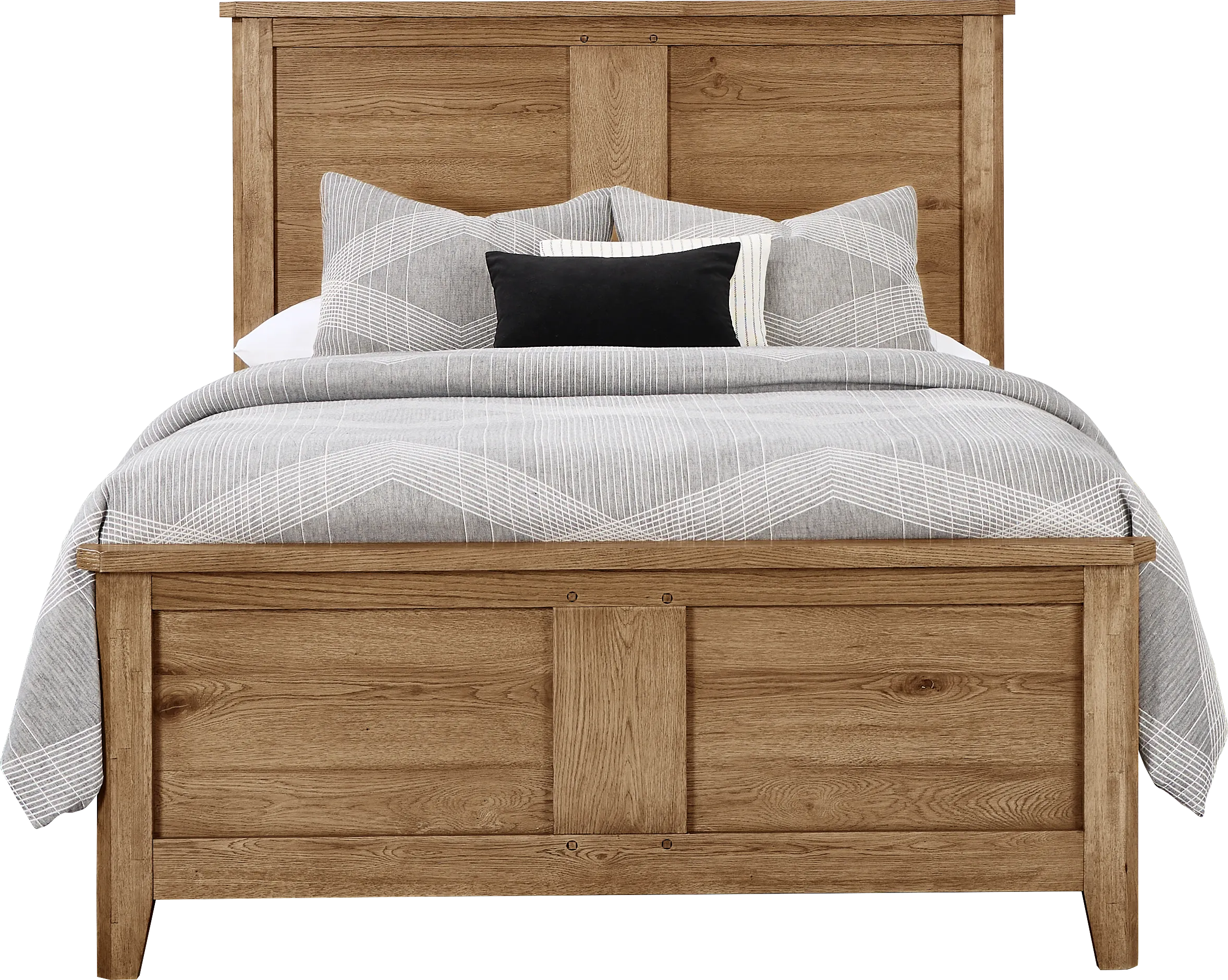 Hargrove Light Oak 5 Pc Queen Panel Bedroom - Thumbnail - Image 2