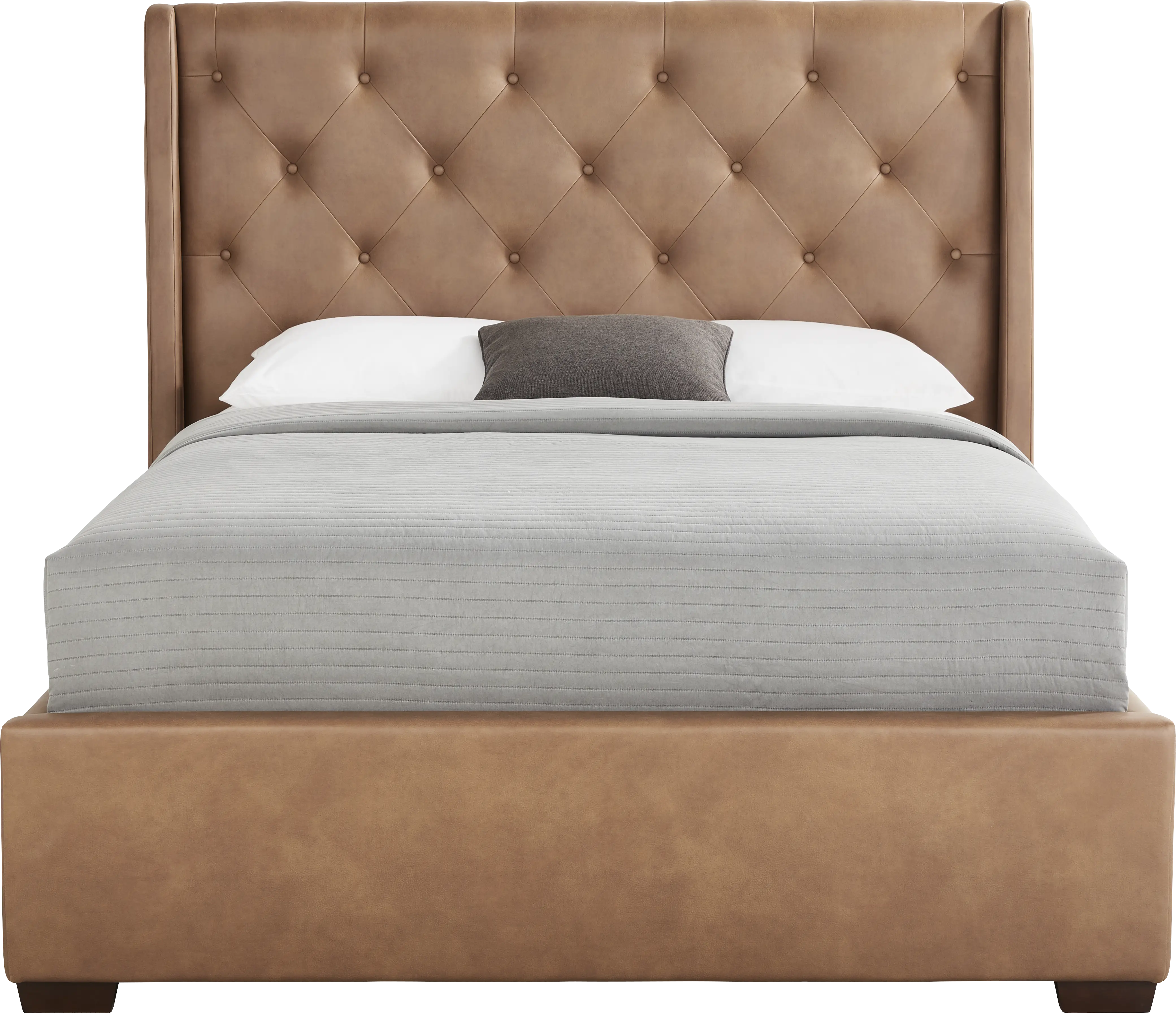 Alison II Brown 3 Pc Queen Upholstered Bed - Thumbnail - Image 1