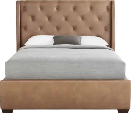 Alison II Brown 3 Pc Queen Upholstered Bed