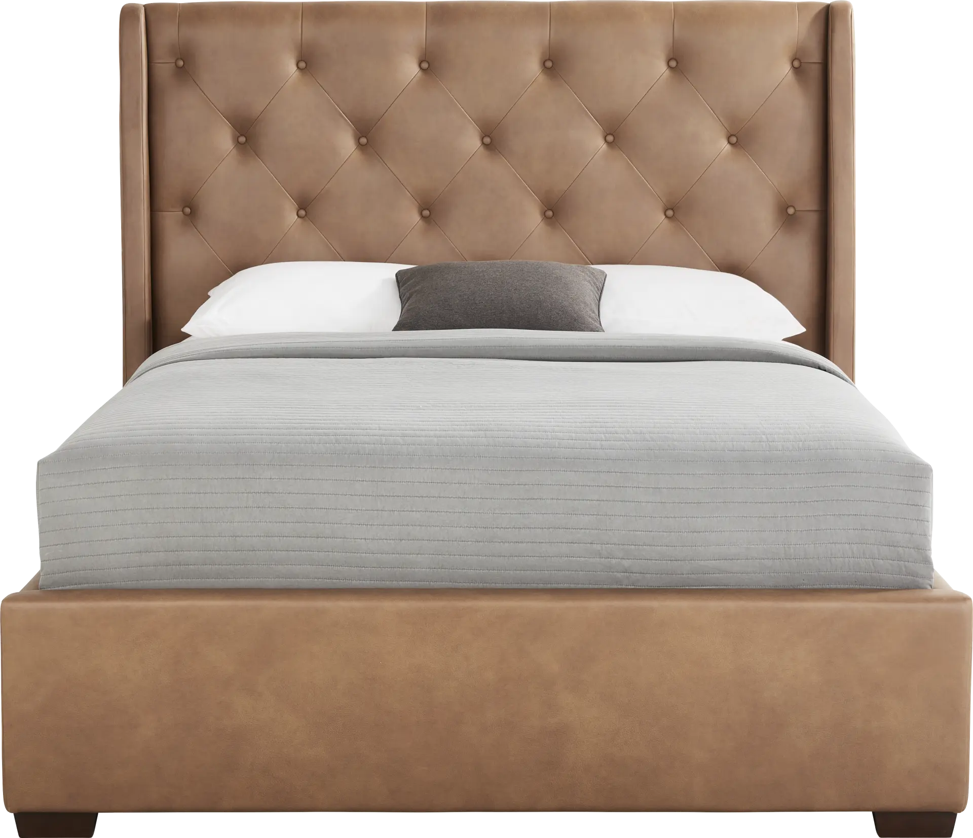 Alison II Brown 3 Pc Queen Upholstered Bed