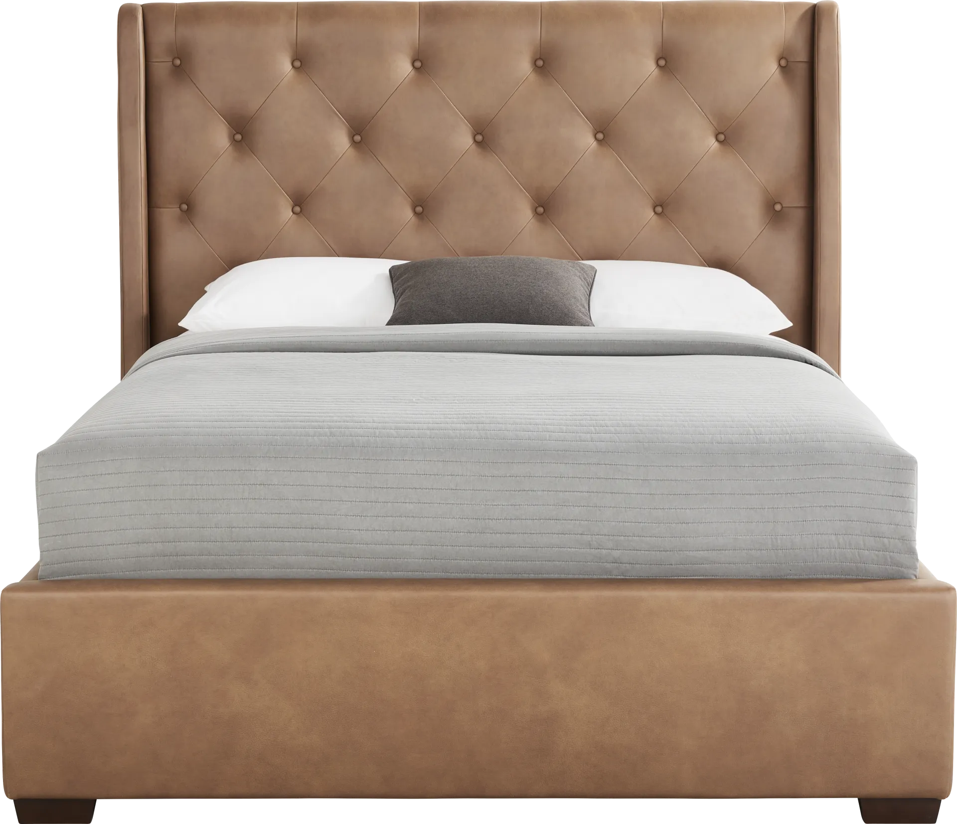 Alison II Brown 3 Pc Queen Upholstered Bed - Image 1