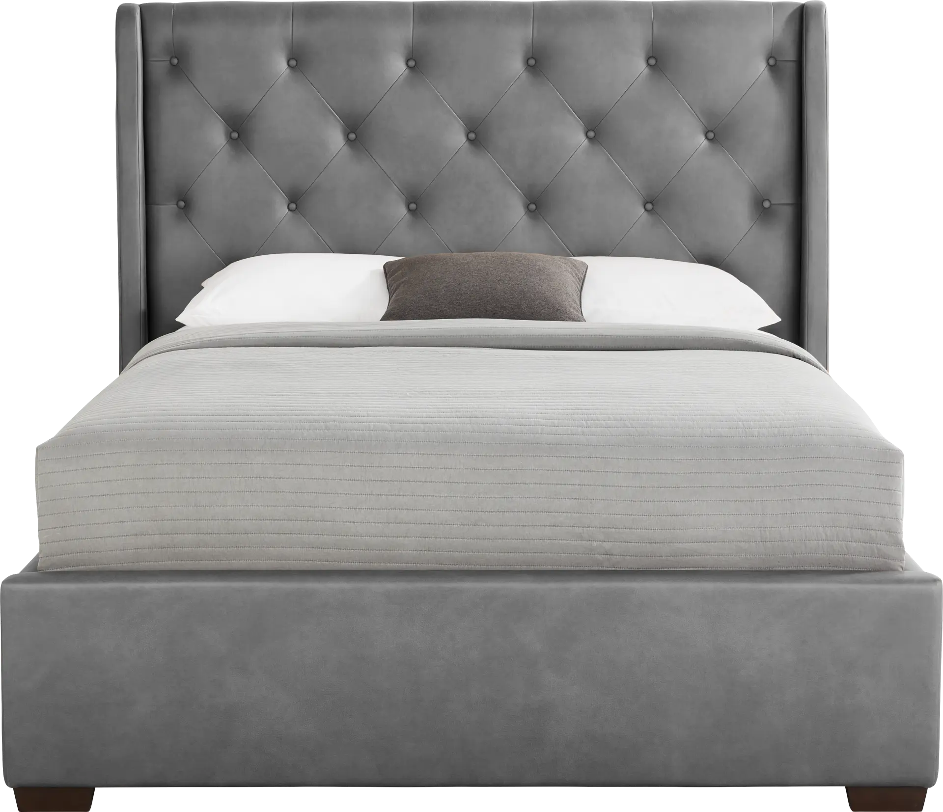 Alison II Gray 3 Pc Queen Upholstered Bed