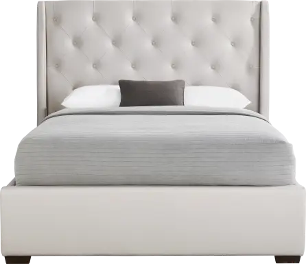 Alison II Light Gray 3 Pc Queen Upholstered Bed