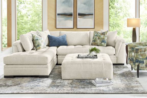 Harper Beige Cocktail Ottoman