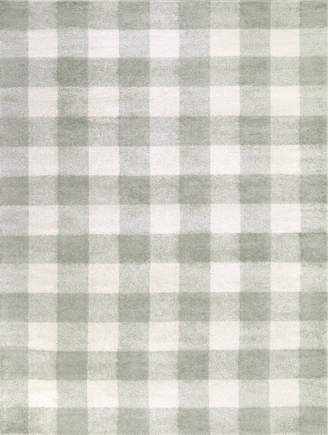 Kids Gingham Sage 5'3 x 7' Rug - Image 1
