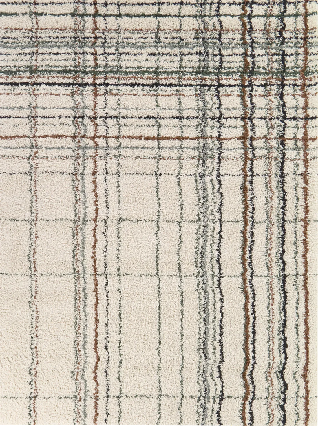 Kids Grid Theory Cream 5'3 x 7' Rug - Thumbnail - Image 1