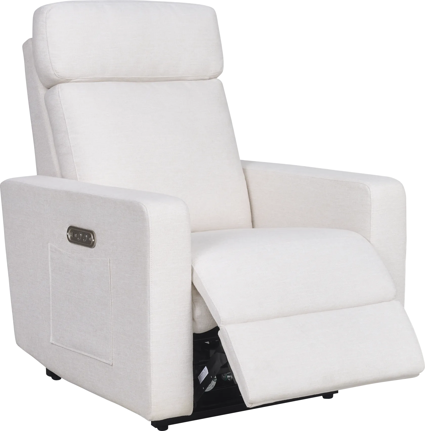 Relaxation Rocker White Auto Glider Recliner - Image 1