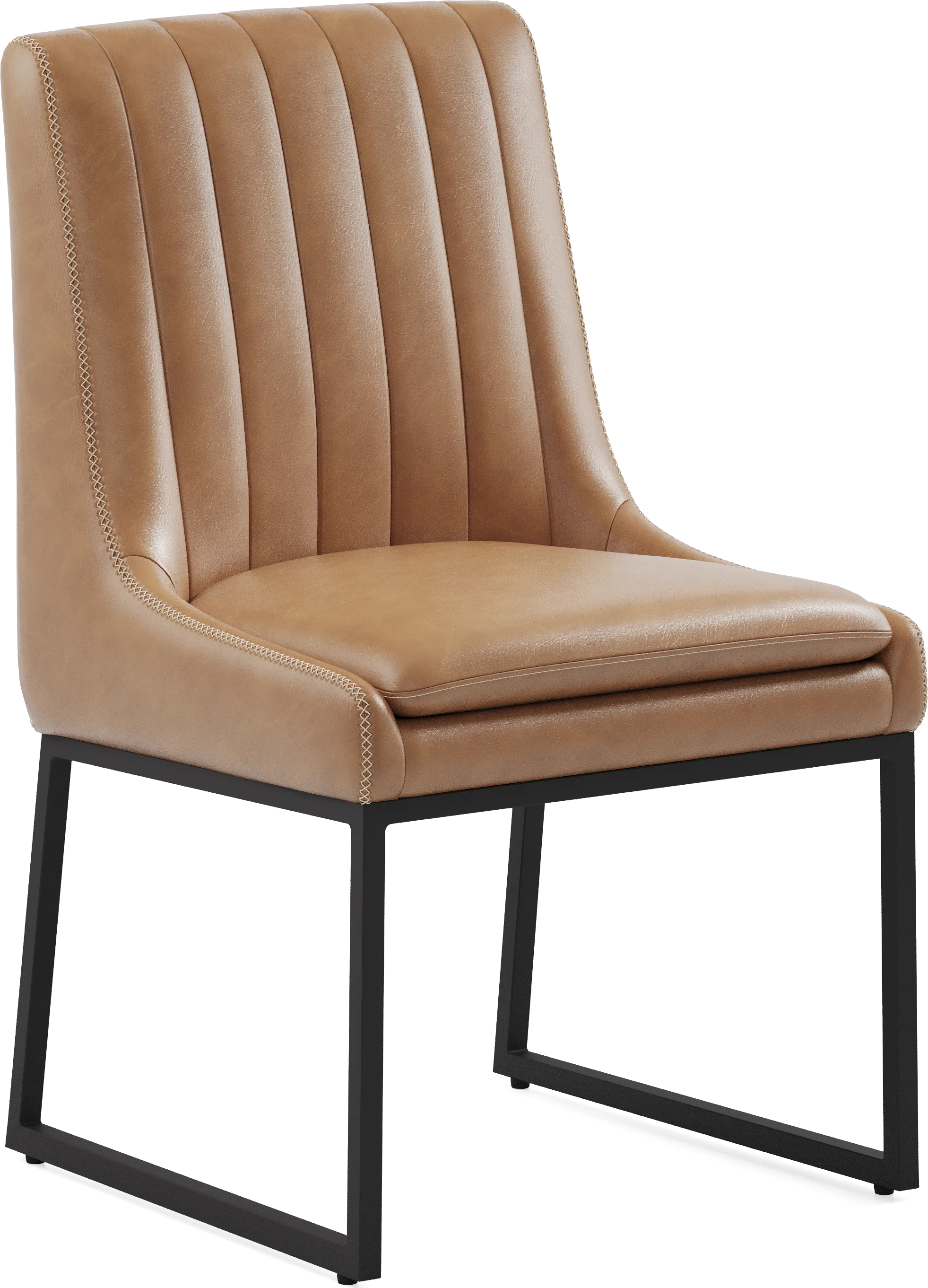 Grand Falls Brown 7 Pc Dining Room with Trenton Camel Side Chairs - Thumbnail - Image 5