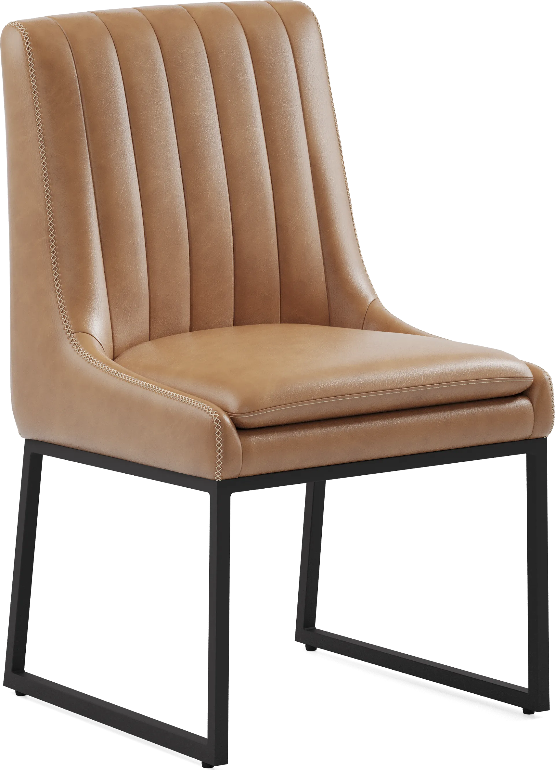 Grand Falls Brown 7 Pc Dining Room with Trenton Camel Side Chairs - Image 5