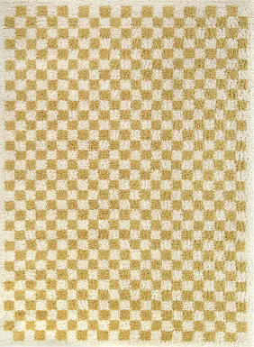 Kids Pixel Party Yellow 5'3 x 7' Rug