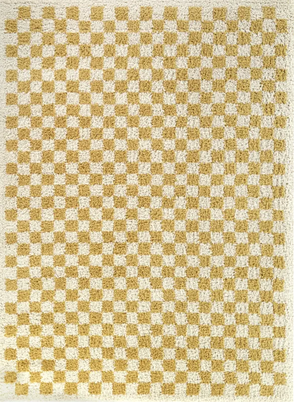 Kids Pixel Party Yellow 5'3 x 7' Rug