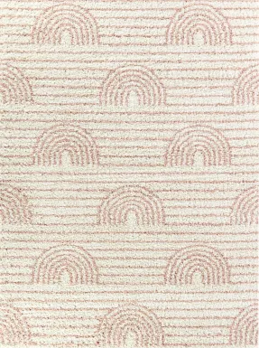 Kids Rosy Rainbow Pink 5'3 x 7' Rug