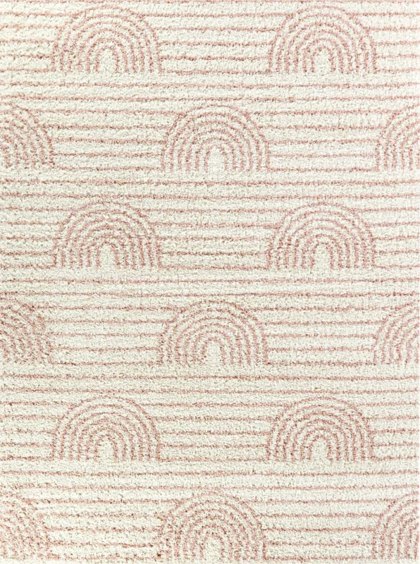 Kids Rosy Rainbow Pink 5'3 x 7' Rug