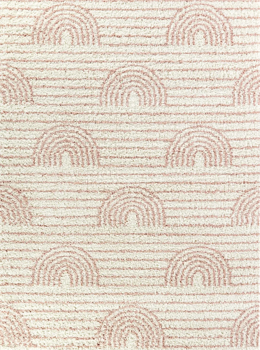 Kids Rosy Rainbow Pink 5'3 x 7' Rug