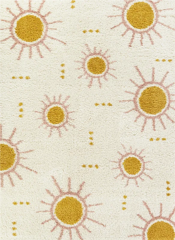 Kids Sunshine Parade Cream 5'3 x 7' Rug