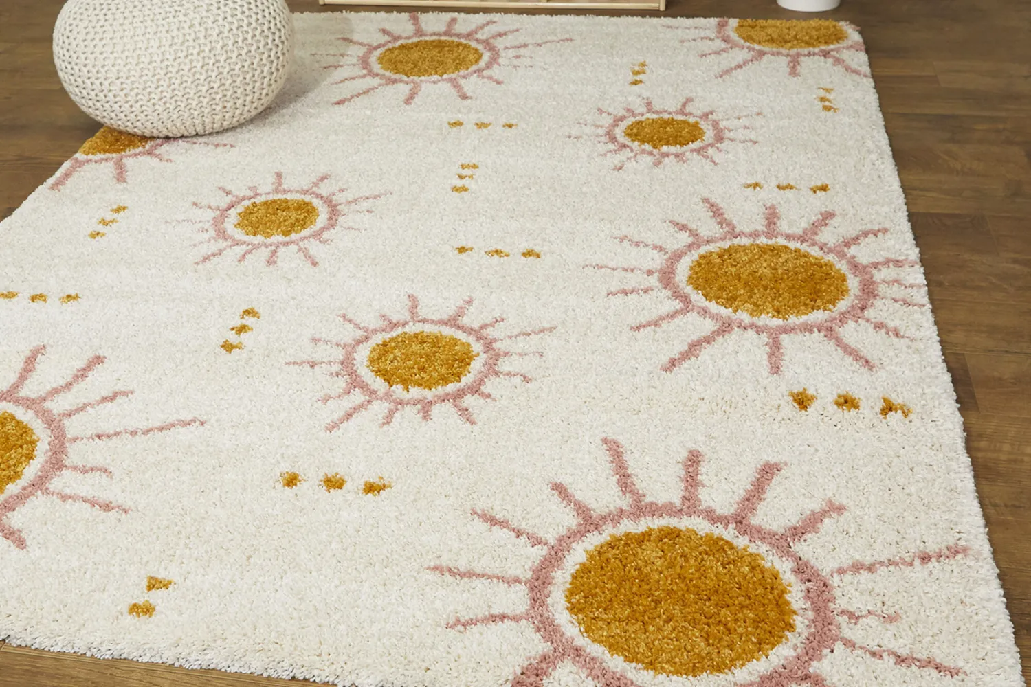 Kids Sunshine Parade Cream 5'3 x 7' Rug - Thumbnail - Image 2