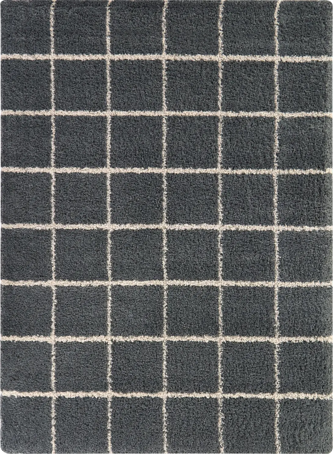 Kids Slatecheck Charcoal 5'3 x 7' Rug