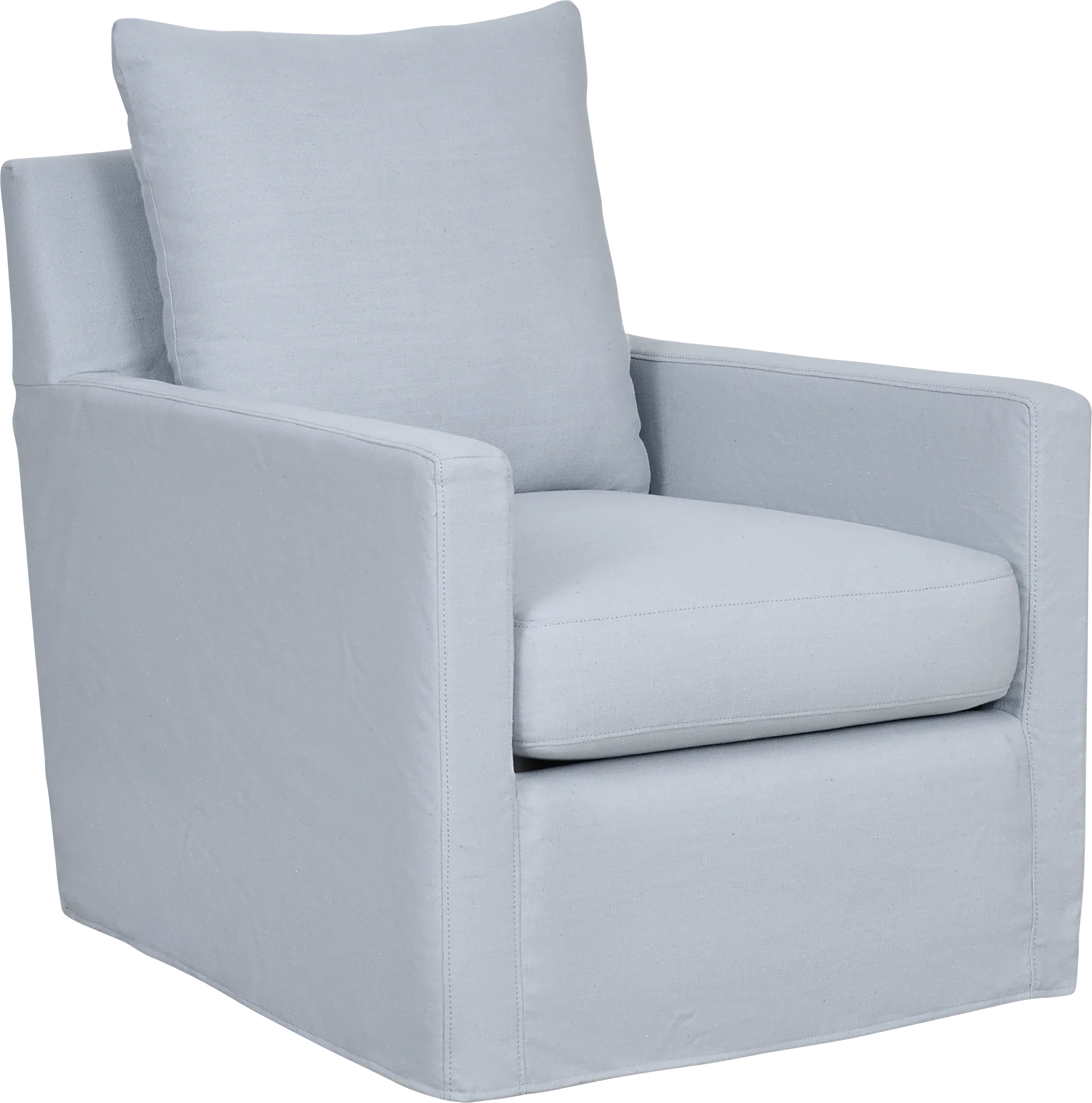 Mary Lou Blue Slipcover Swivel Glider - Thumbnail - Image 1