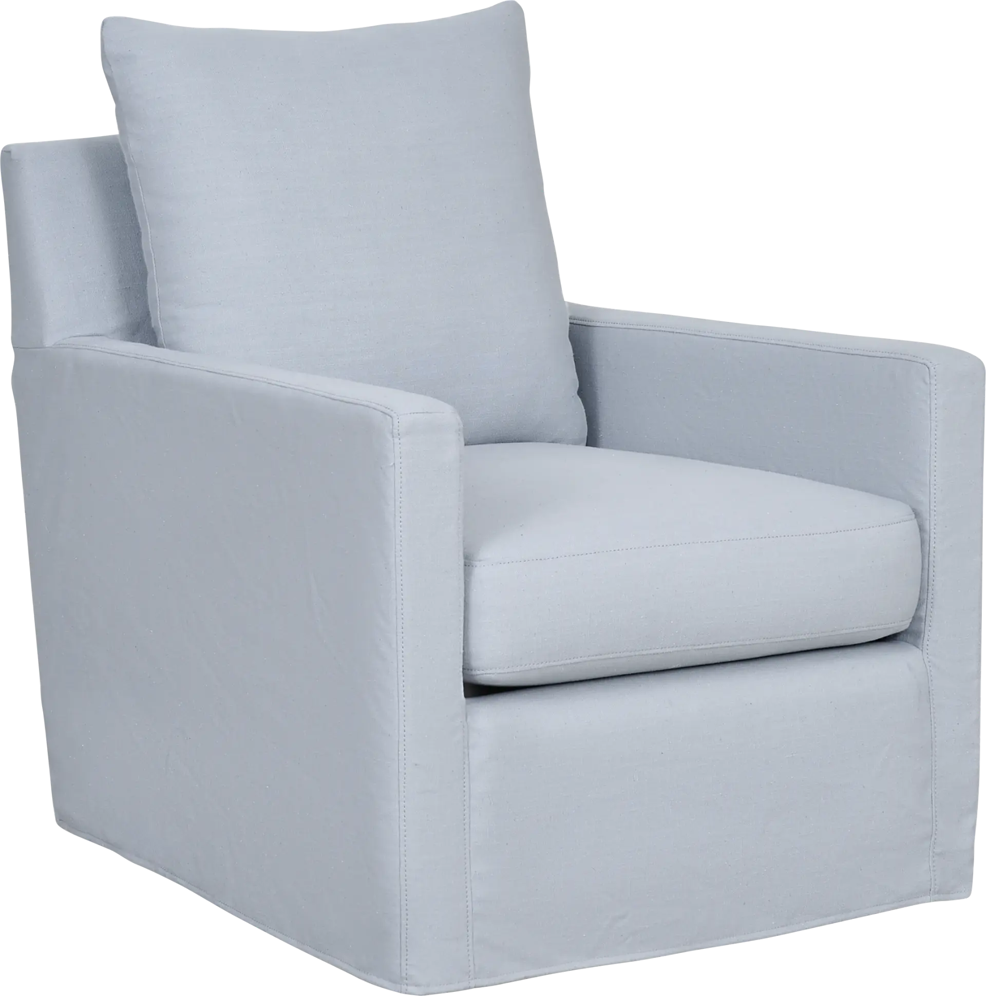 Mary Lou Blue Slipcover Swivel Glider