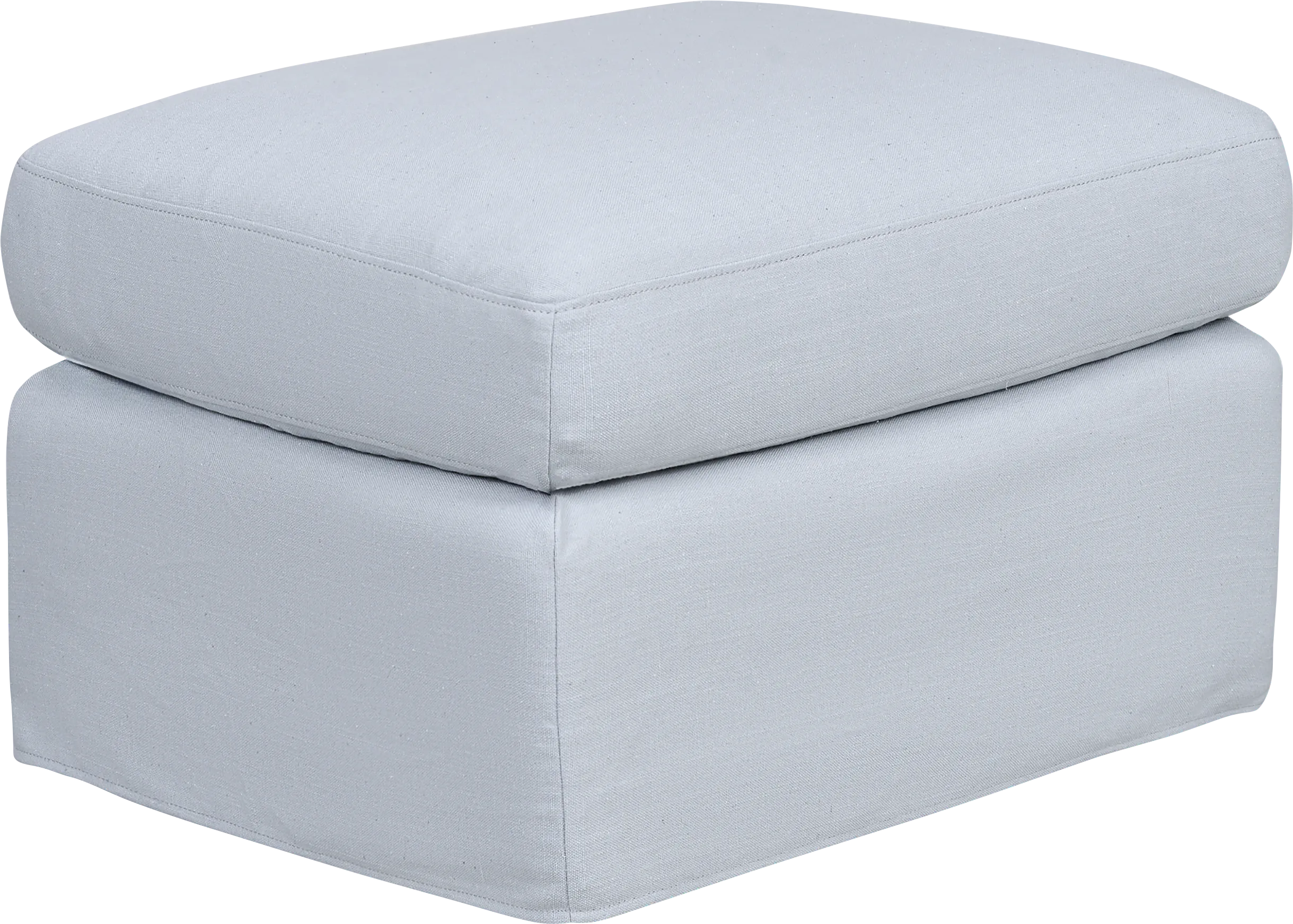 Mary Lou Blue Slipcover Glider Ottoman - Thumbnail - Image 1