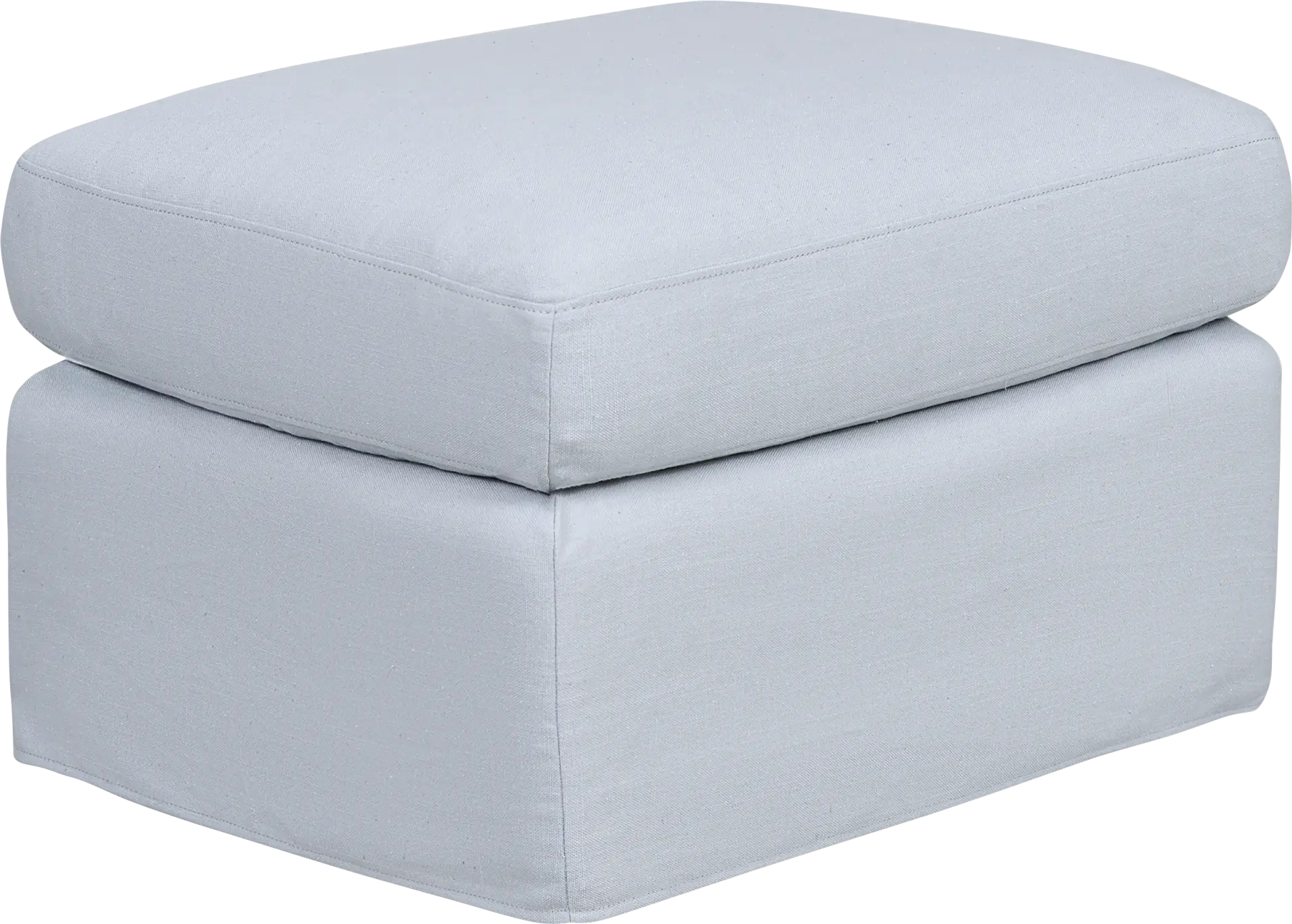 Mary Lou Blue Slipcover Glider Ottoman