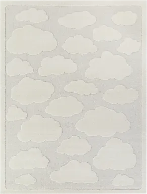 Kids Snuggle Skies Cream 5'3 x 7' Rug