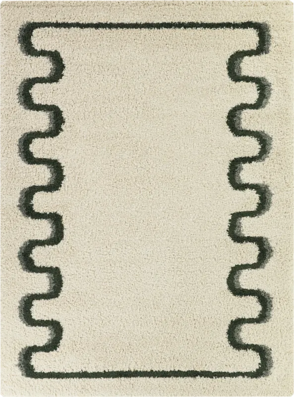 Kids Retro Groove Cream 7'10 x 10' Rug