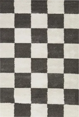 Kids Vibe Check Gray 5'3 x 7' Rug