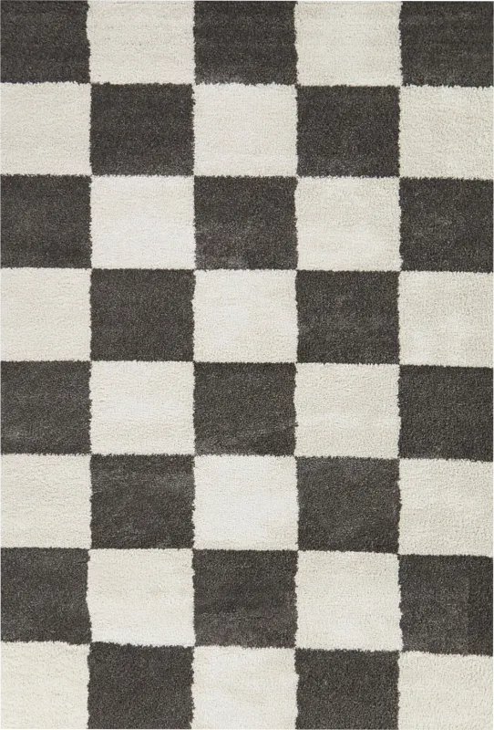 Kids Vibe Check Gray 5'3 x 7' Rug