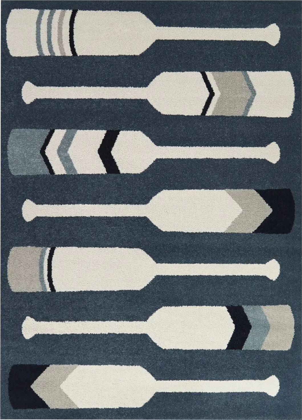 Kids Folkland Blue 5'3 x 7' Rug