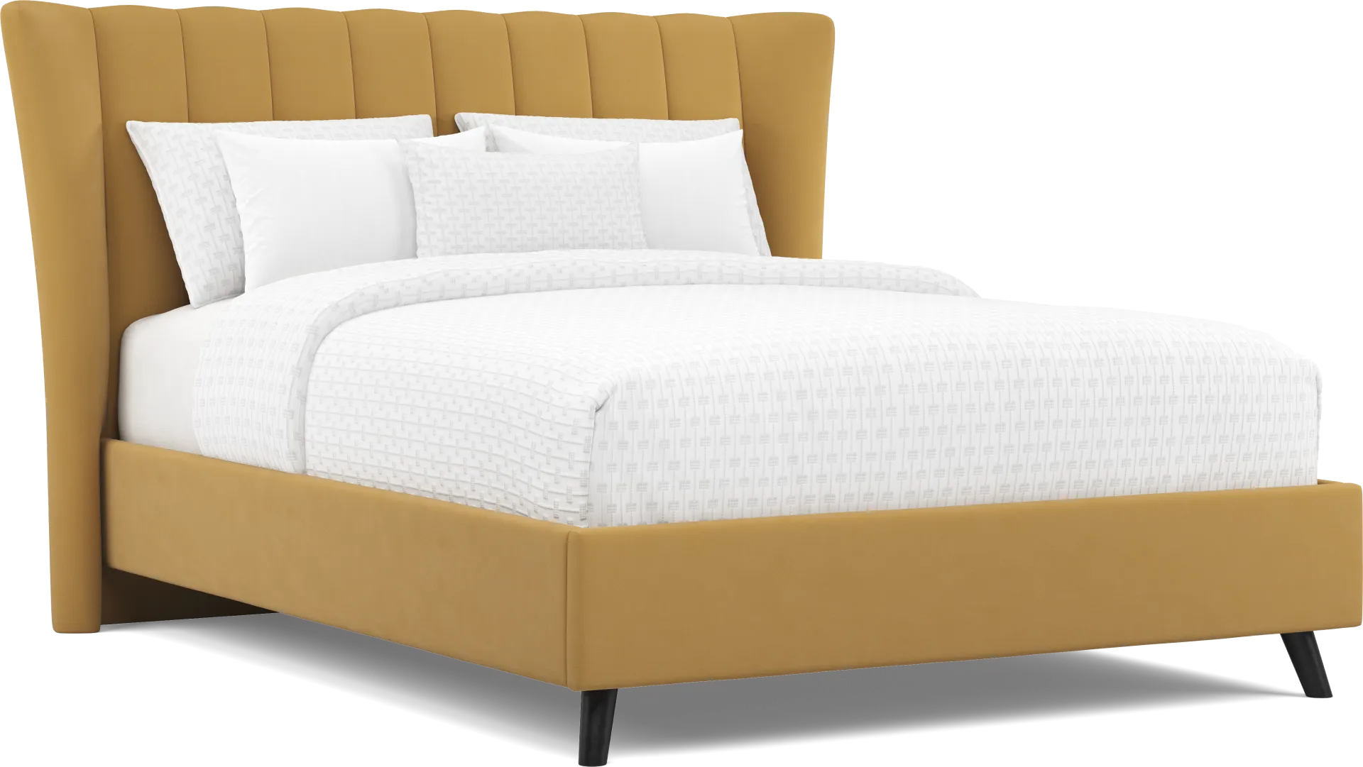 Nanton Park Yellow 3 Pc King Upholstered Bed - Image 1